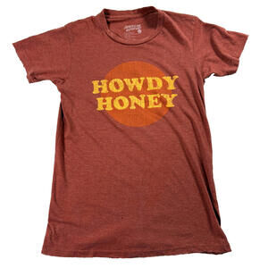 American Highway Howdy Honey Graphic T Shirt Womens XS Western Retro Tee